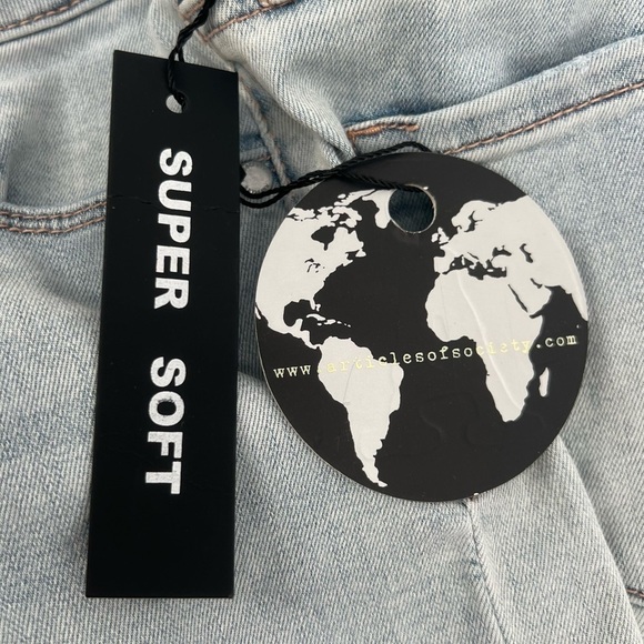 NWT Articles Of Society High Rise Distressed Release Hem Jeans Size 24 Women’s - Picture 7 of 9